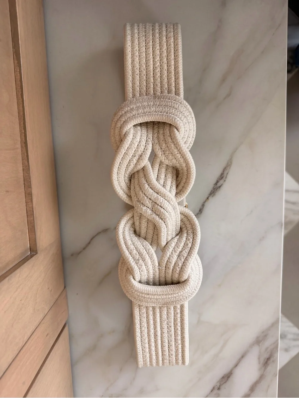H&M Braided Rope Curtain Tieback in Cream